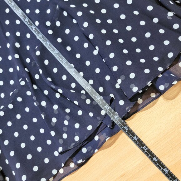 Chaps Blue with White Polka Dots Skirt | Size: XL - Picture 4 of 11